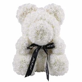 Rose Teddy Bear - White