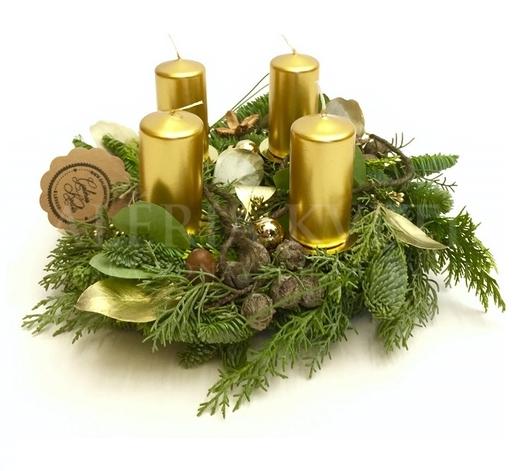 Advent wreath Forest Winter Gold
