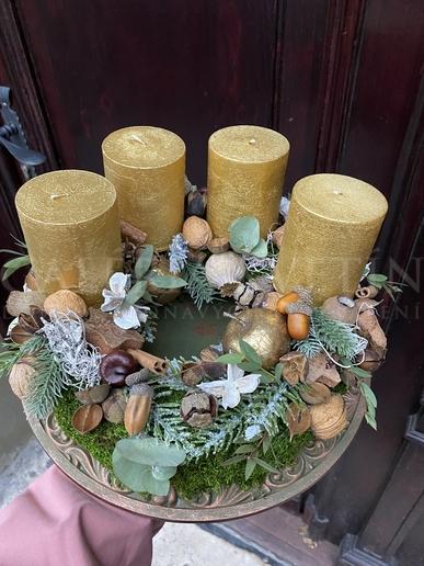 Advent wreath Gold